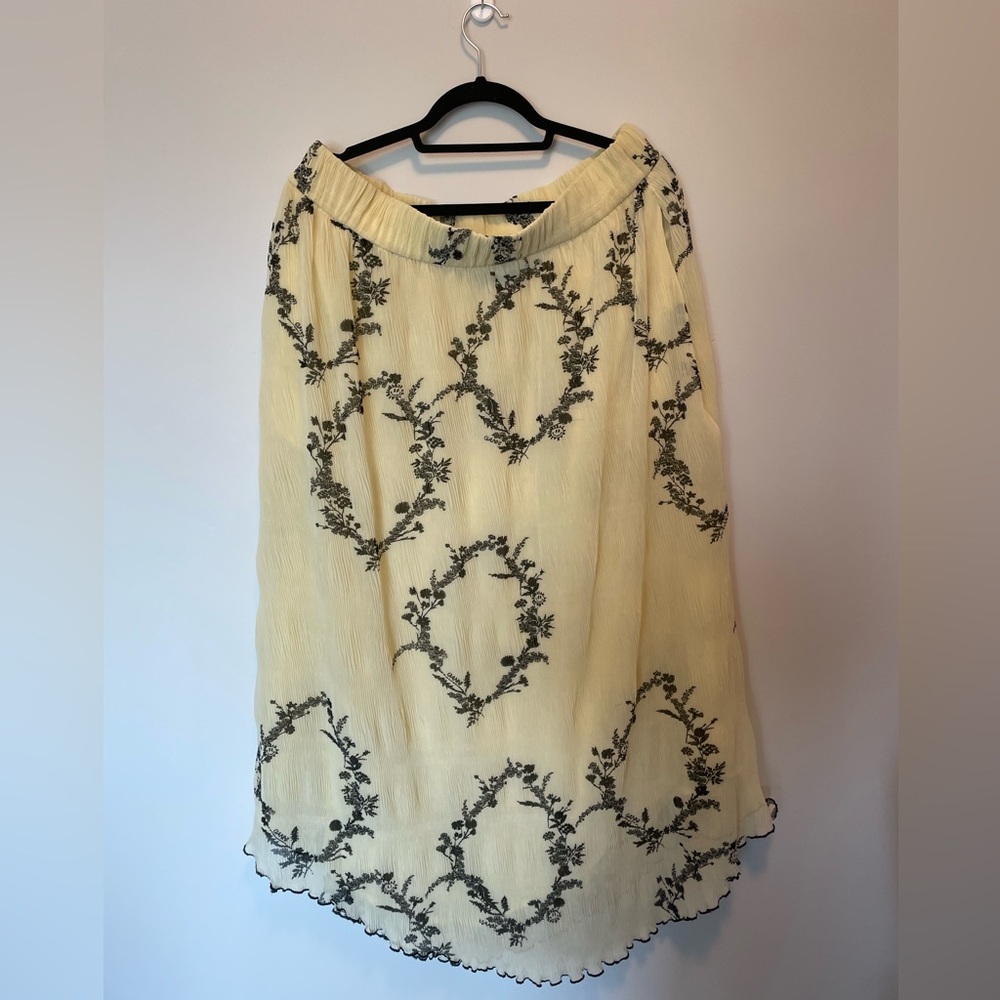 GANNI Georgette Midi Skirt - Size 44 (US 12) - Picture 2 of 7